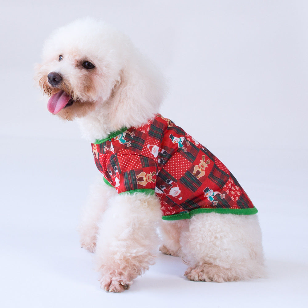 Christmas Dog Shirt Vest Soft Breathable Pet Clothes