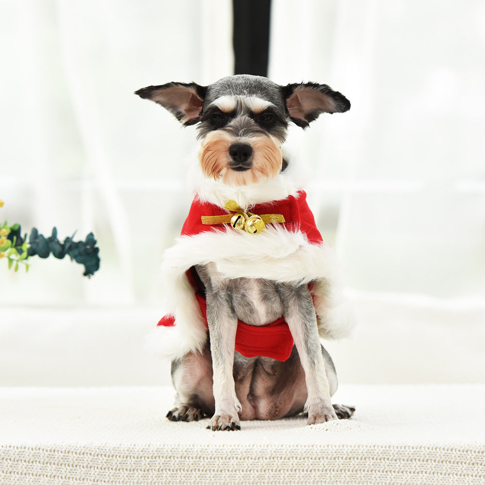 Cat Christmas Cloak Small Dog Halloween Costume