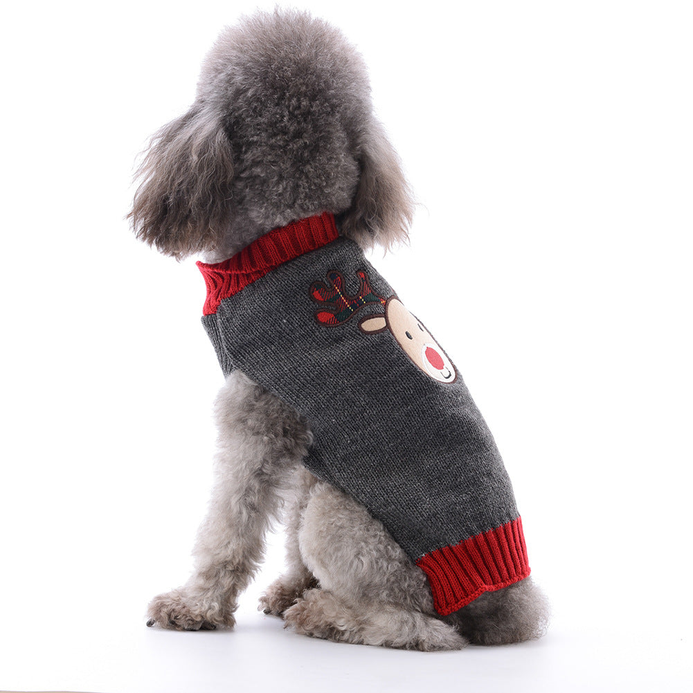 Christmas Holiday Dog Clothes Reindeer Sweater