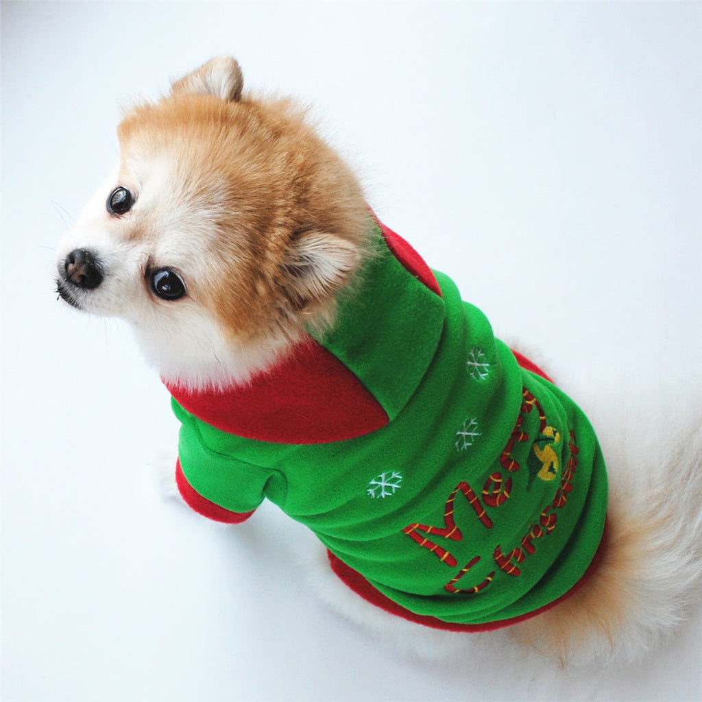 Puppy Christmas Pet Santa Claus Suit