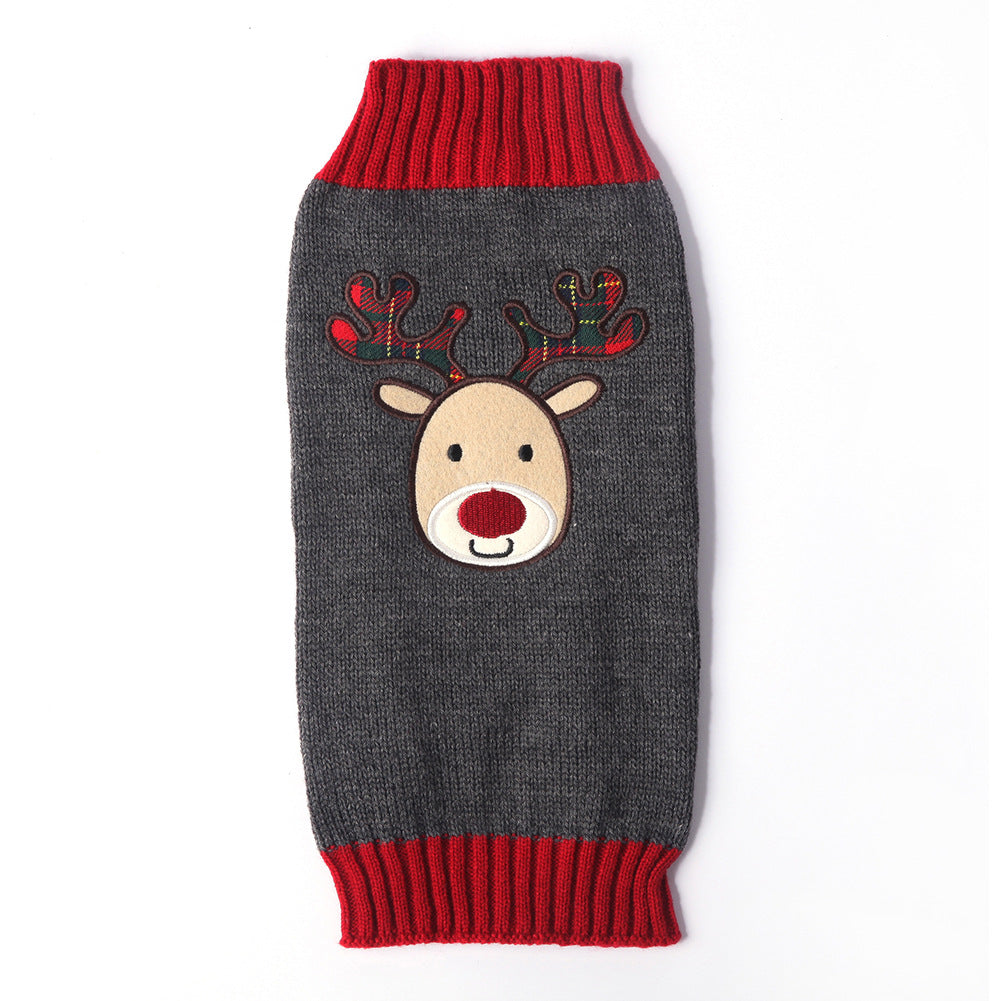 Christmas Holiday Dog Clothes Reindeer Sweater