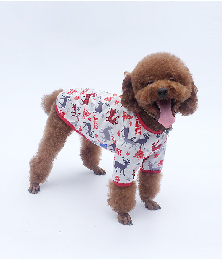 Christmas Dog Shirt Vest Soft Breathable Pet Clothes