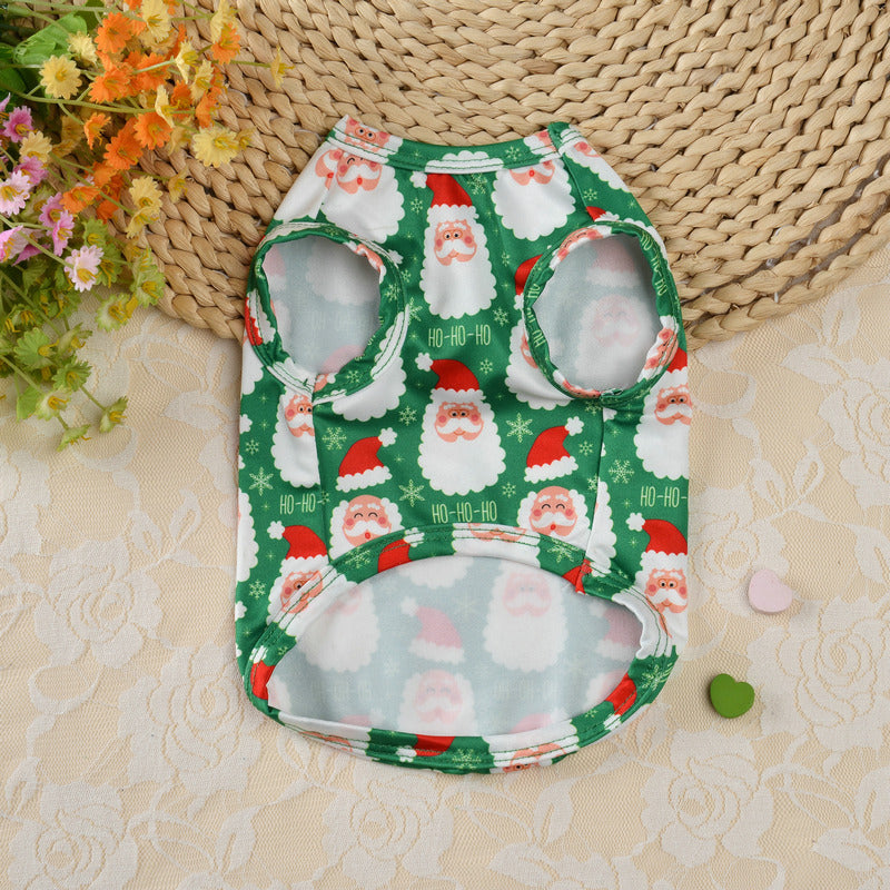 Christmas Pet Vest Shirt Dog Apparel Clothes