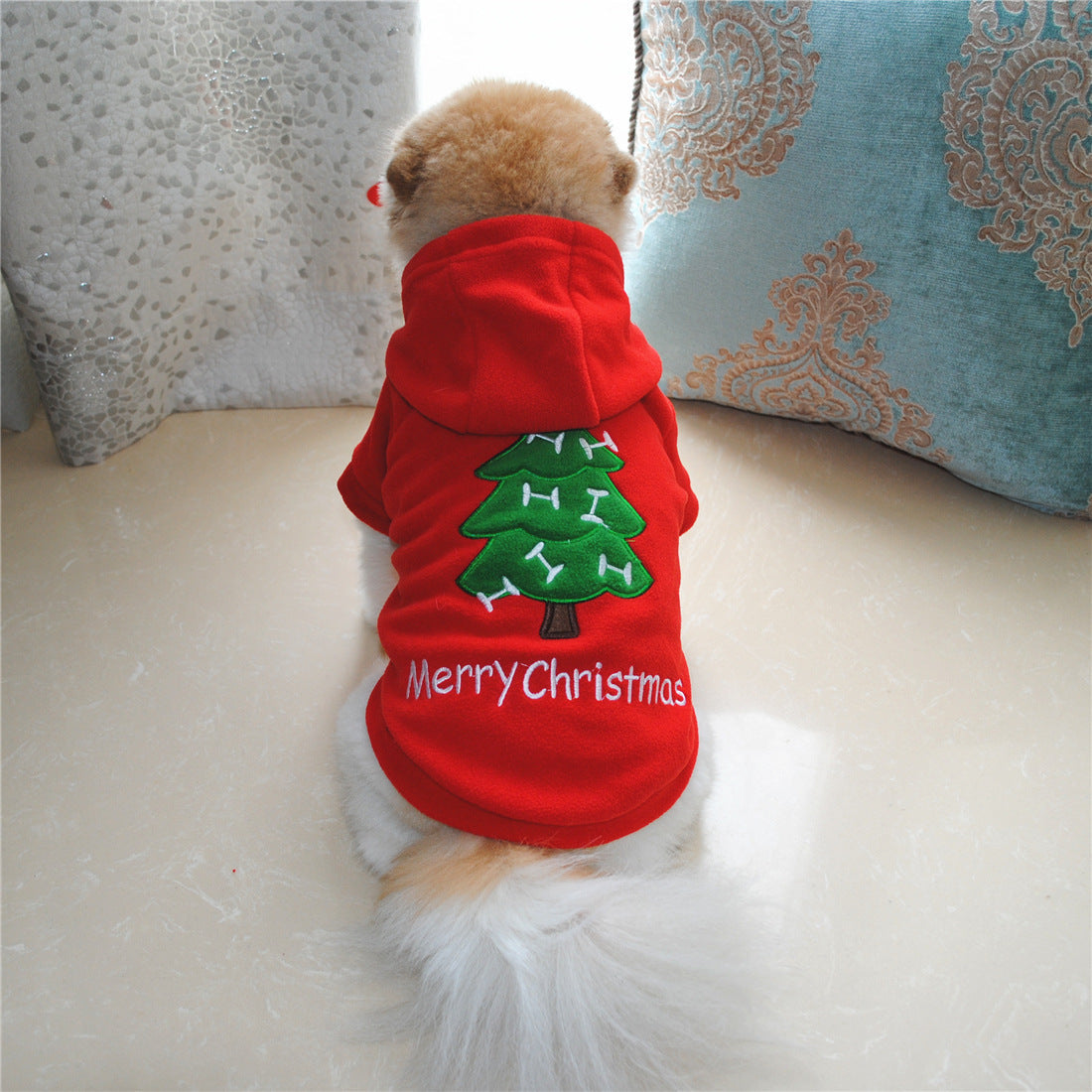 Puppy Christmas Pet Santa Claus Suit