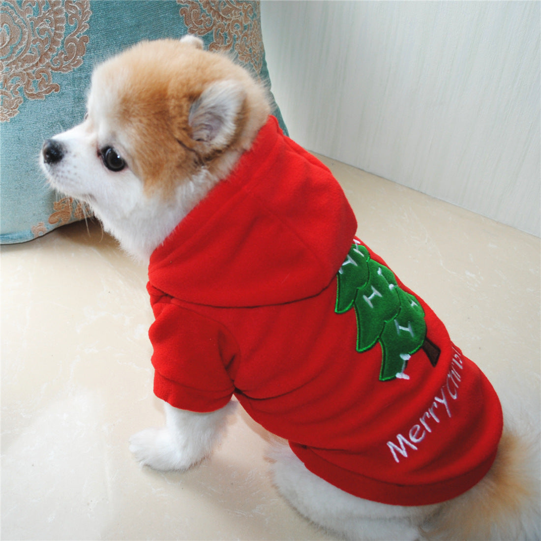 Puppy Christmas Pet Santa Claus Suit