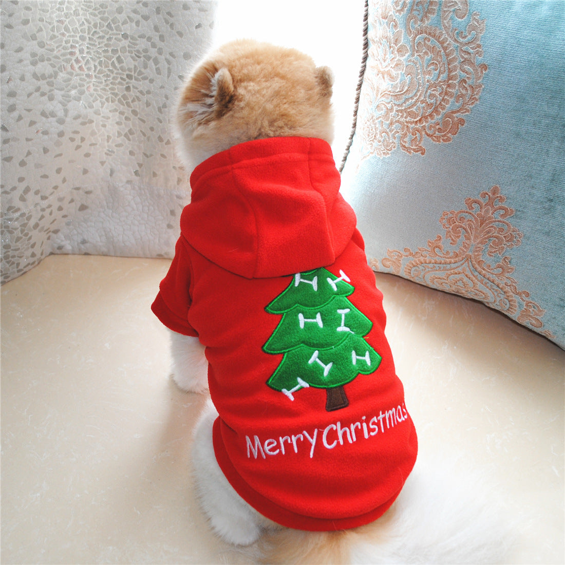 Puppy Christmas Pet Santa Claus Suit