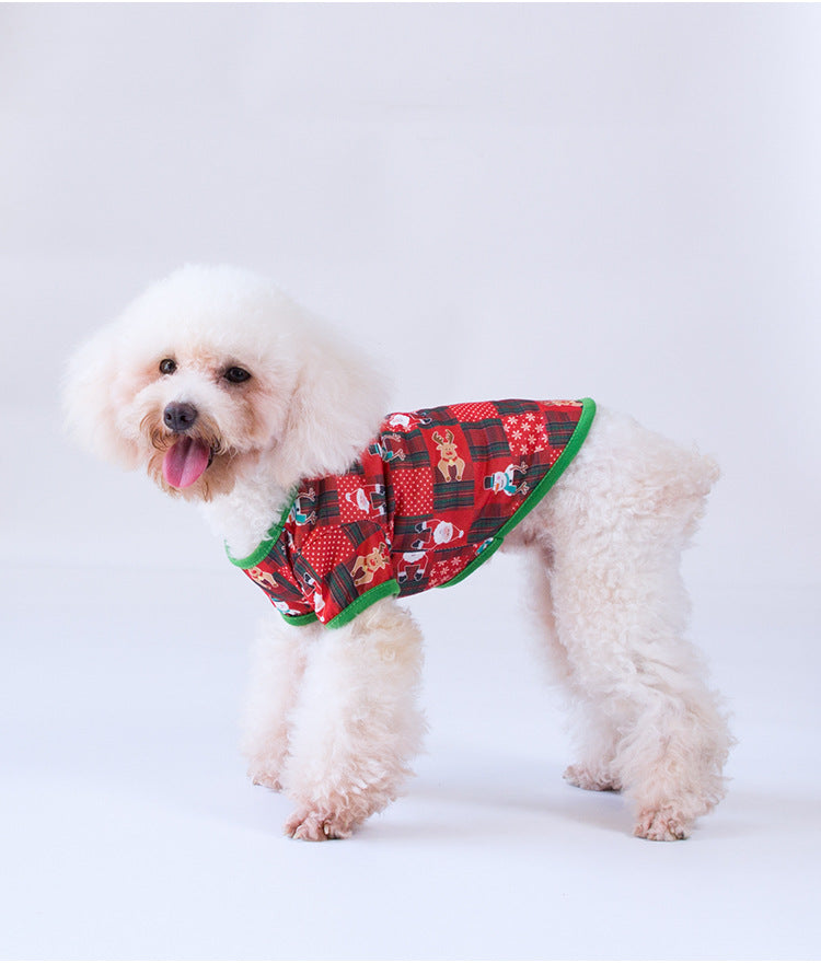 Christmas Dog Shirt Vest Soft Breathable Pet Clothes