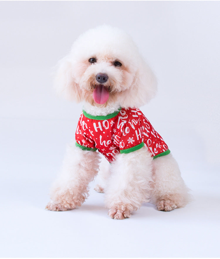 Christmas Dog Shirt Vest Soft Breathable Pet Clothes