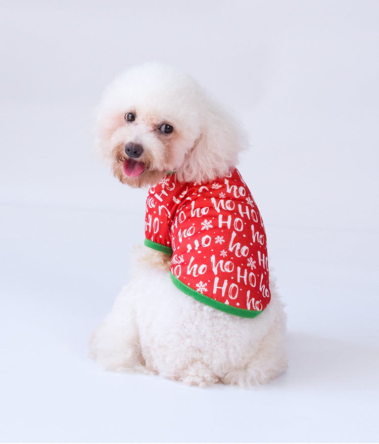 Christmas Dog Shirt Vest Soft Breathable Pet Clothes