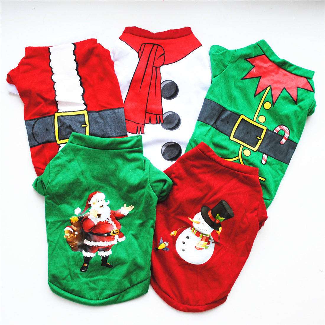 Christmas Cute Printed Breathable Puppy Clothes