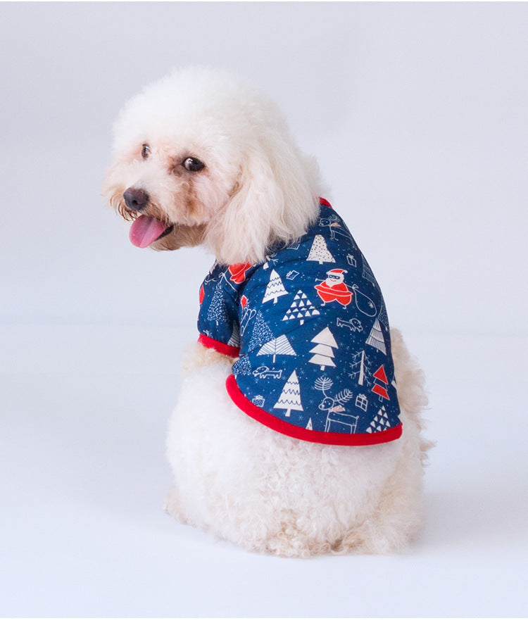 Christmas Dog Shirt Vest Soft Breathable Pet Clothes