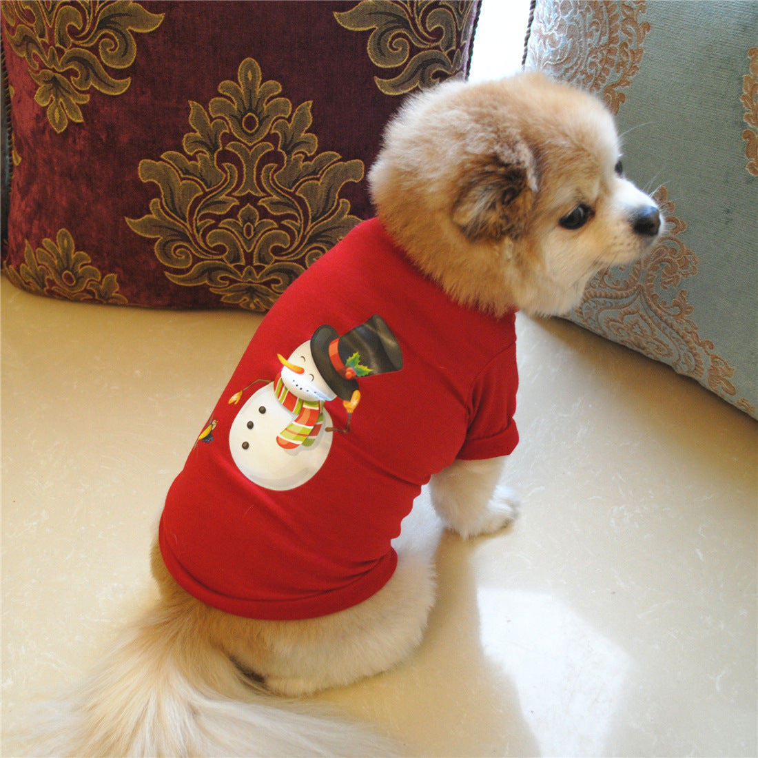 Christmas Cute Printed Breathable Puppy Clothes